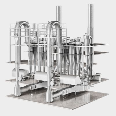 XSG Series Flash Vaporization Dryer Standar Tinggi Stainless Steel Spin Flash Dryer Untuk Kalsium Karbonat