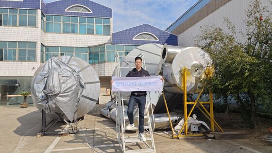 Pengering semprotan industri hemat energi dengan suhu pengeringan 120-300 °C dan efisiensi 70% untuk bubuk material