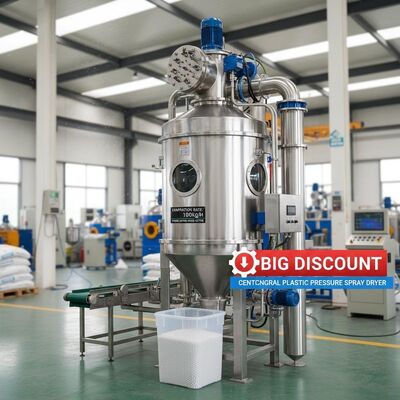 Hemat Energi dan Diskon Besar Pengering Semprot Tekanan Plastik Sentrifugal Evaporasi 100kg/Jam