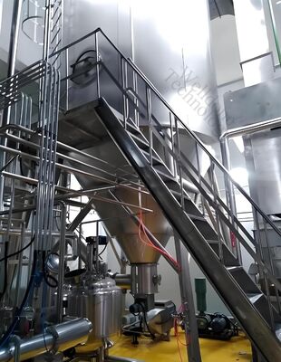 Pengering Semprot Keramik Kecepatan Tinggi LPG Ramah Lingkungan dan Tingkat Makanan bahan SUS304