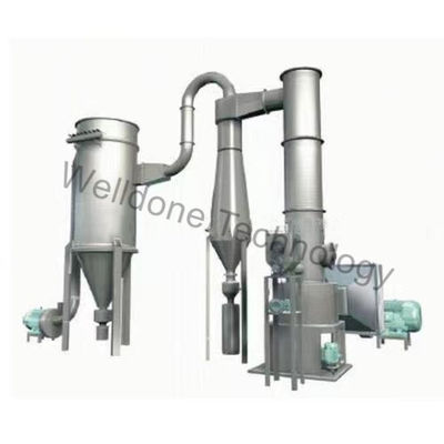 1300kg / H Bahan Granul Pemanas Gas Rotary Flash Dryer